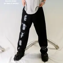 Мужские и wo мужские спрей краски граффити повседневные брюки свободные прямые брюки Универсальный комбинезон