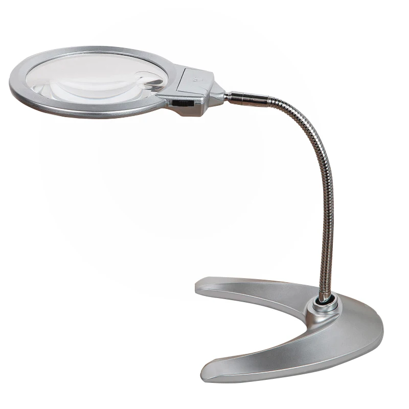 

Magnifier Table Lamp Dual Purpose Foldable 2 LED LED Desk Light 2X 5X Multi-function Desktop Magnifying Reading Loupe