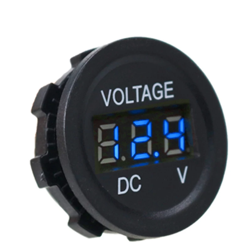 blue Автомобильный мотоцикл DC6V-30V светодиодный панель Цифровой измеритель напряжения дисплей Вольтметр водонепроницаемый измеритель напряжения Тестер монитор дисплей - Цвет: blue