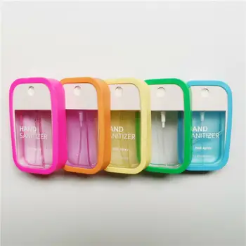 

New 45ml Plastic Spray Perfume Box Silicone Case Card Moisturizing Perfume Spray Bottle Empty Spray Perfume Refillable Bottle