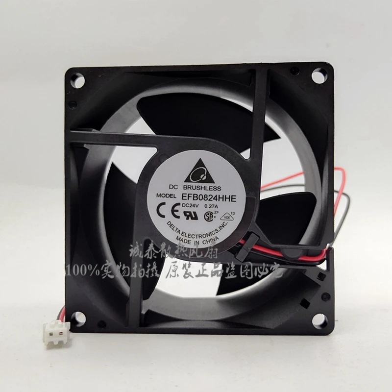 

Серверный охлаждающий вентилятор Delta Electronics EFB0824HHE, постоянный ток 24 В, 0,27 А, 80x80x15 мм, 2 провода