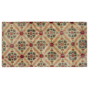 

Handmade Natural Vintage Turkish Area Rug 110x203 Cm-3'7''X6'8''