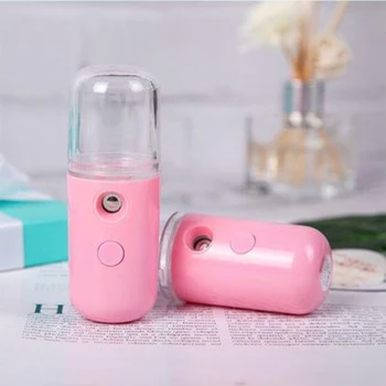 

Wholesale Mini Nano Spray Water Meter Alcohol Disinfection USB Charging Handheld Portable Sprayer Pill For Christmas Gift