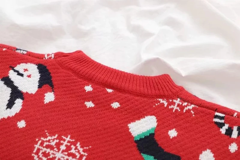 Plus Size Jumper Snowman Deer Sweaters New Santa Claus Xmas Patterned Christmas Sweaters Tops For Men Women Pullovers
