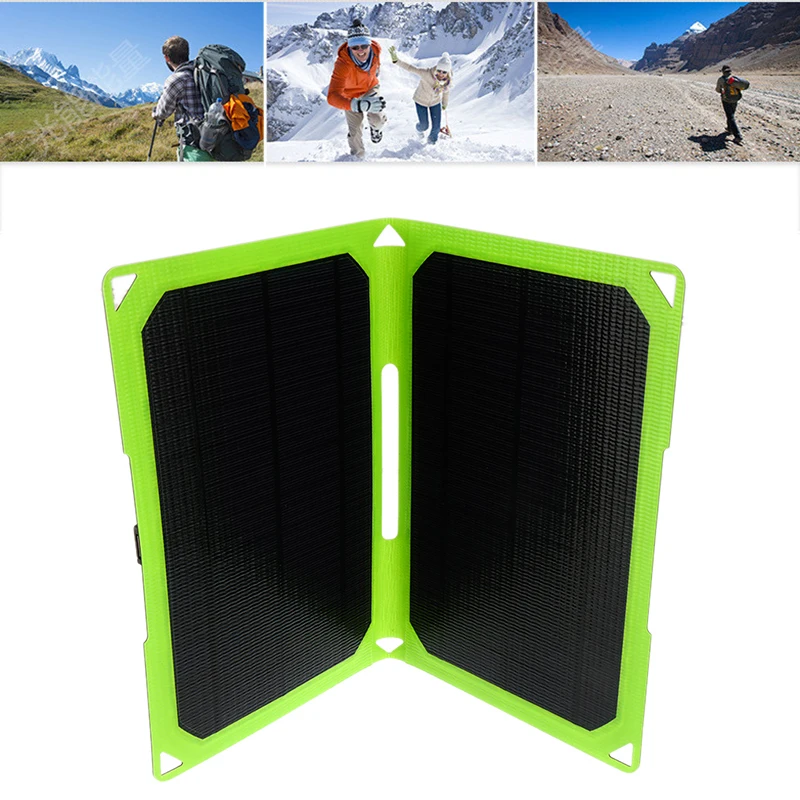 14W 5V Solar Panel Charger Waterproof Outdoor Solar Battery Panel Folding Charger Fast Charger Mobile Power for Mobile Phone