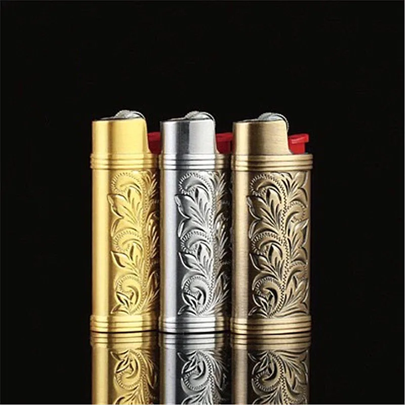 Металлическая броня, газовая зажигалка, корпус Arabesque, полый, резьба, J5, чехол для зажигалки, общий пластиковый корпус, Защитная крышка для зажигалки