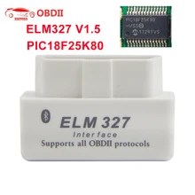 Для Android OBD2 ELM327 v1.5 PIC18F25K80 чип Bluetooth 2,0 автомобильный диагностический инструмент Мини elm 327 V1.5 OBD сканер Код ошибки считыватель