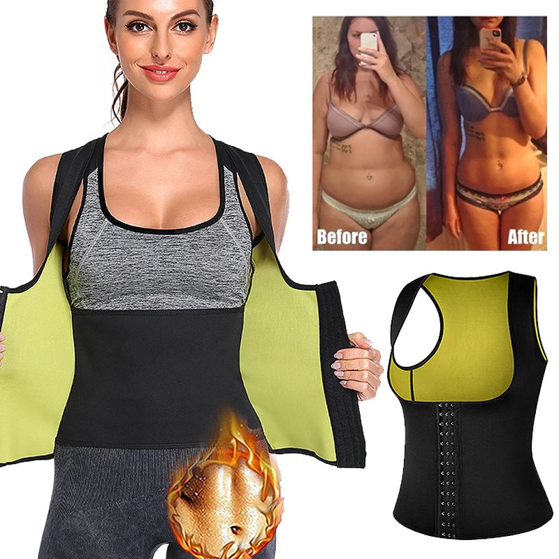 

Neoprene Sweat Waist Trainer Corset Slimming Vest Body Shaper Cincher Workout Tops Shaperwear Weight Loss Sauna Shirt Fat Burner