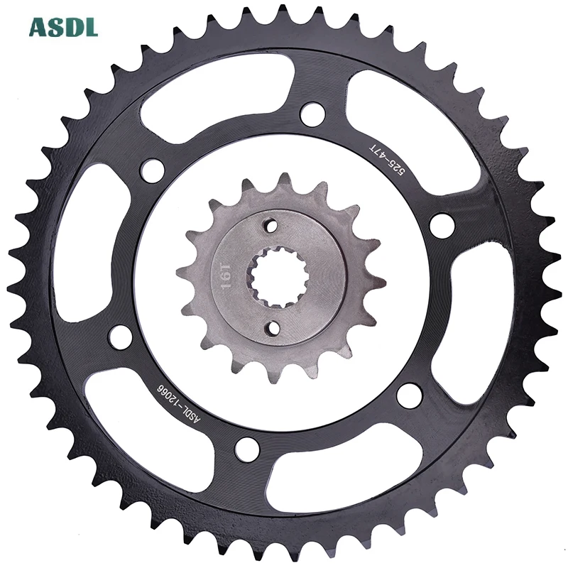 

525 16T 47T Motorbike Front Rear Sprocket Gear Cam For HONDA XL600 XL600V Transalp PD06 XL700 XL700V XL700VA XL 600 700
