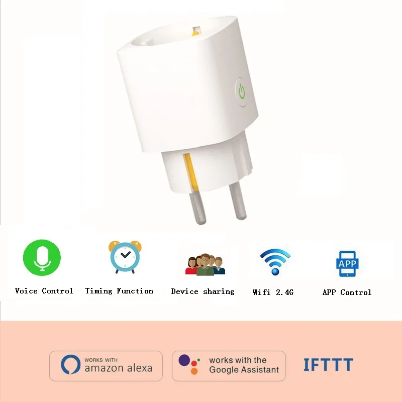 

Wifi Smart Plug AC EU Outlet Wireless Wifi Socket Timing Voice Remote Control For Alexa Google Home