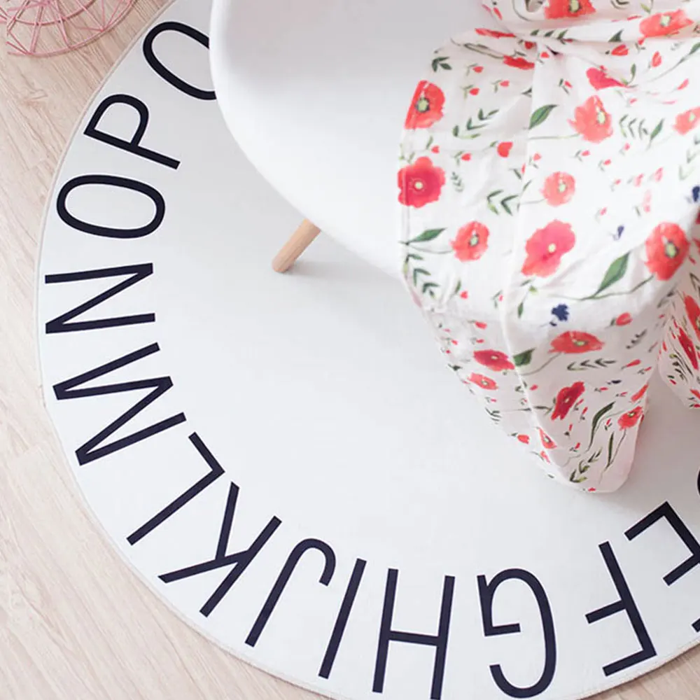 120cm Alphabet Kids Crawling Game Mat Soft Fabric Educational Non Slip Nursery Rug Play Mat Carpet 3