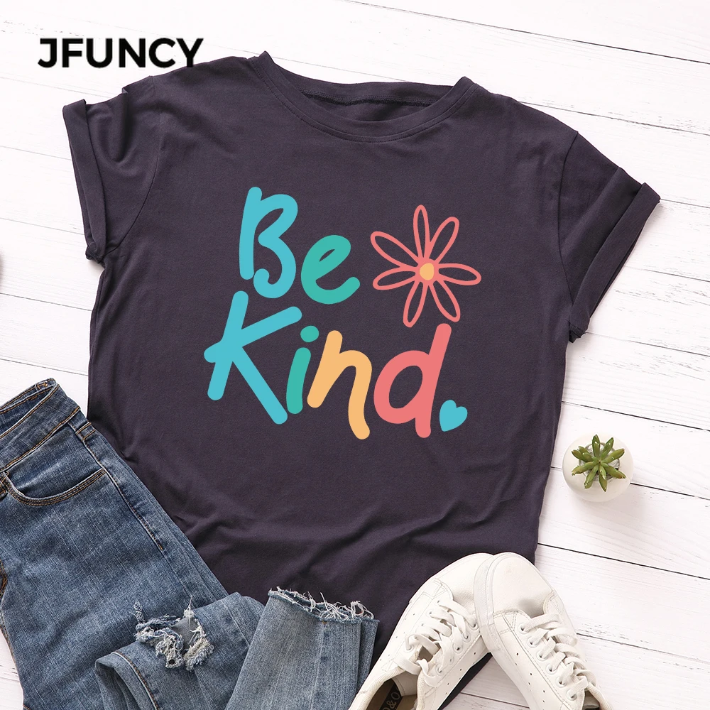 JFUNCY Plus Size S-5XL Women T-shirts Female Short Sleeve Tee Tops Colorful Print Woman Casual Tshirt 2020 Summer Cotton T Shirt JFUNCY Plus Size S-5XL Women T-shirts Female Short Sleeve Tee Tops Colorful Print Woman Casual Tshirt 2020 Summer Cotton T Shirt