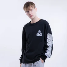 Дворец жизни Европа и Америка популярный бренд осень и зима Мужская одежда треугольный рукав с принтом букв мужская с длинным рукавом