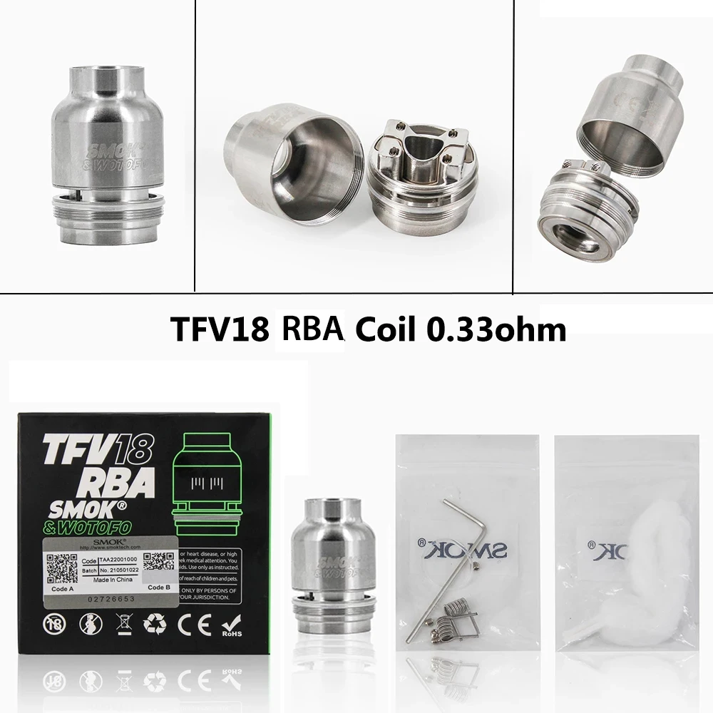 Original SMOK TFV18 Tank Fit TFV18 Mesh Dual Mesh RBA