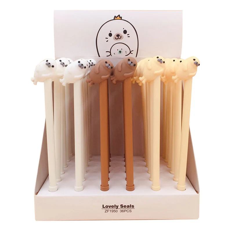 

1 Pcs Cute Sea Lion Animal Gel Pen 0.5 Mm Signature Black Pen School Office Supply Promotional Gift