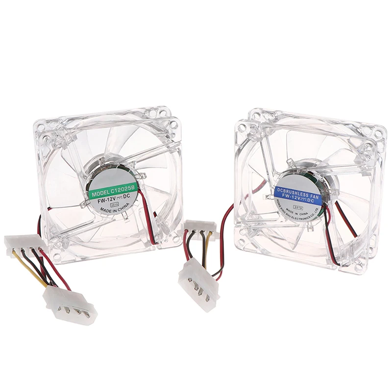 4Pin PC Computer Fan 80mm 8025 8cm Silent DC 12V LED Luminous Cooling fan