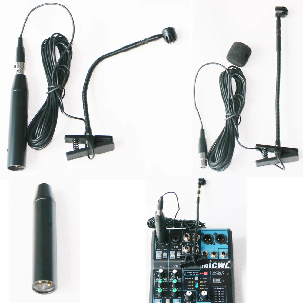 Microfone para Console de Áudio sem Fio Instrumento de Pescoço de Ganso para Shure Mixer e Xlr Glx Mini 48v Pga98 Ulx Slx Pgx Qlx - Image 6