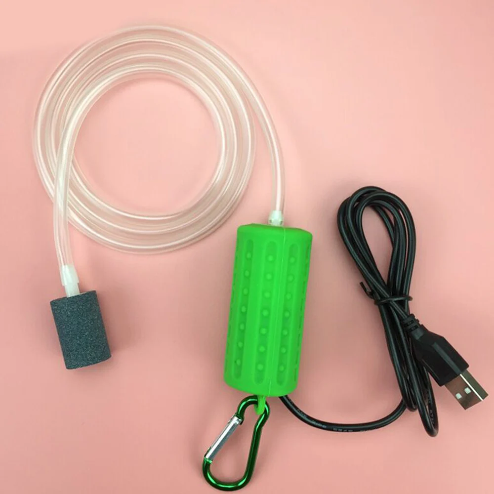 Воздушный насос usb-аквариум фильтр-аквариум Ультра тихий кислородный воздушный насос практичный силикон высокоэнергетическое оборудование кислородный насос - Цвет: Green
