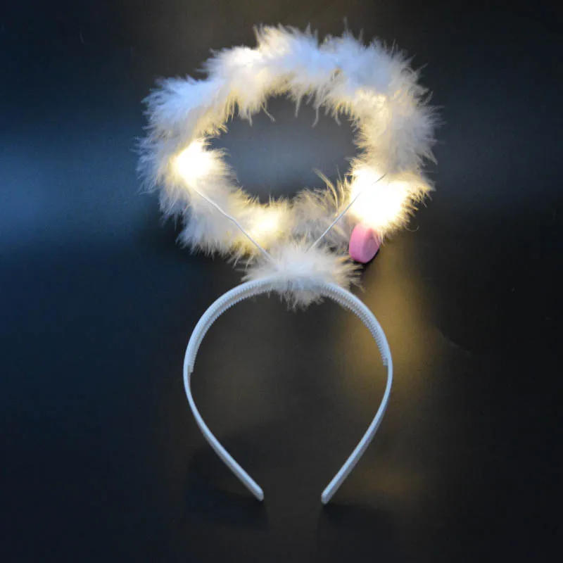 СВЕТОДИОДНЫЙ мигающий светящаяся повязка на голову Корона Halo Angel маскарадный светильник повязки для волос концертные палочки игрушки Светящиеся товары для свадебной вечеринки - Цвет: 7