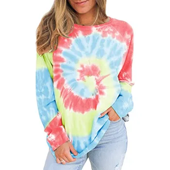 

Autumn 2020 Thin Casual Loose Hoodie Women O Neck Long Sleeve Sporty Blooming Hoodie Street Wears Shirts Female Tops Fall