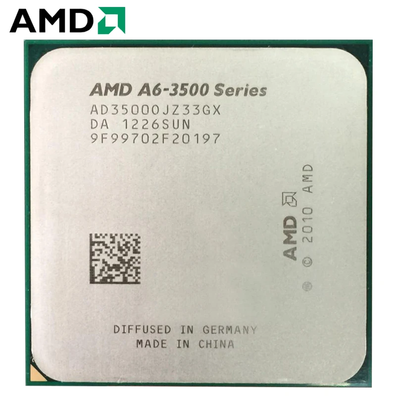 AMDAMD APU A6-Series A6-3500 A6 3500 cpu работает правильно настольный процессор трехъядерный 2,1 ГГц 65 Вт гнездо FM1