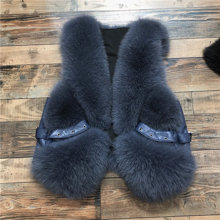 ZDFURS* Женский жилет из натурального меха лисы зимний женский жилет без рукавов натуральная меховая Шуба Женский жилет из натурального меха - Цвет: 5