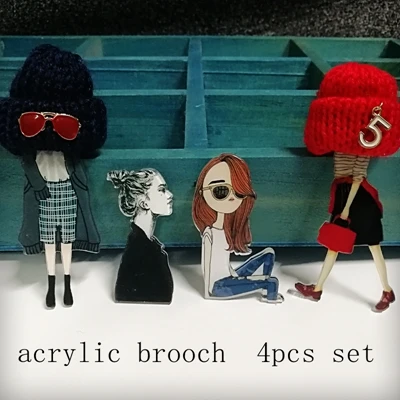 4pcs set Mimiyagu Роскошная жемчужная брошь бижутерия цветы нагрудные булавки No 5 жемчуг броши ювелирные изделия для женщин - Окраска металла: 4pcs set