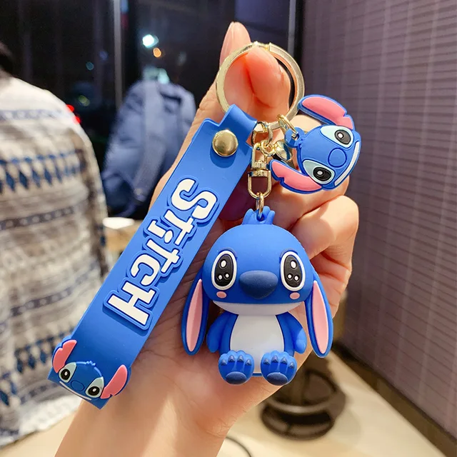 Disney Stitch Keychain Variety of Cartoon Lilo & Stitch Cute Doll Keyring Fashion Couple Bag Ornament Key Chain Car Pendant Gift 8