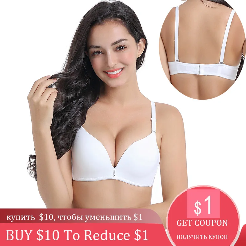 

Yenlice Sexy Push Up Bras For Women Solid color Wire Free Lingerie 3/4 B Cup Bralette female small Brassiere