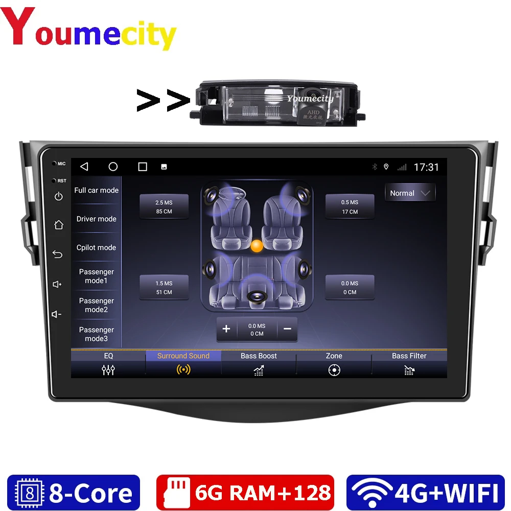 Новый автомобильный Dvd плеер Android 10 0 для Rav4 с радио Gps карта Bluetooth камера USB Navitel 6
