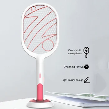 

New Electric Swatter USB Rechargeable Insect Racquet Mosquito Swatter Kill Fly Bug Killer Trap Household Indoor Outdoor