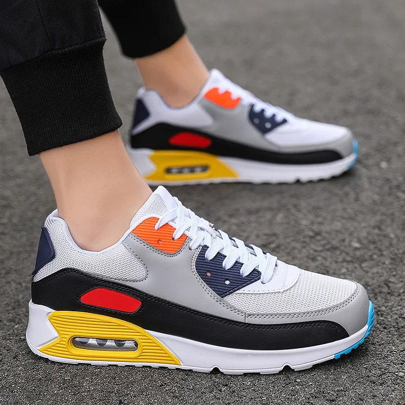 Zapatillas de deporte para hombre de moda Casual zapatos amante zapatos de gimnasio luz respirar comodidad al aire libre cojín par de zapatos para correr 36-47