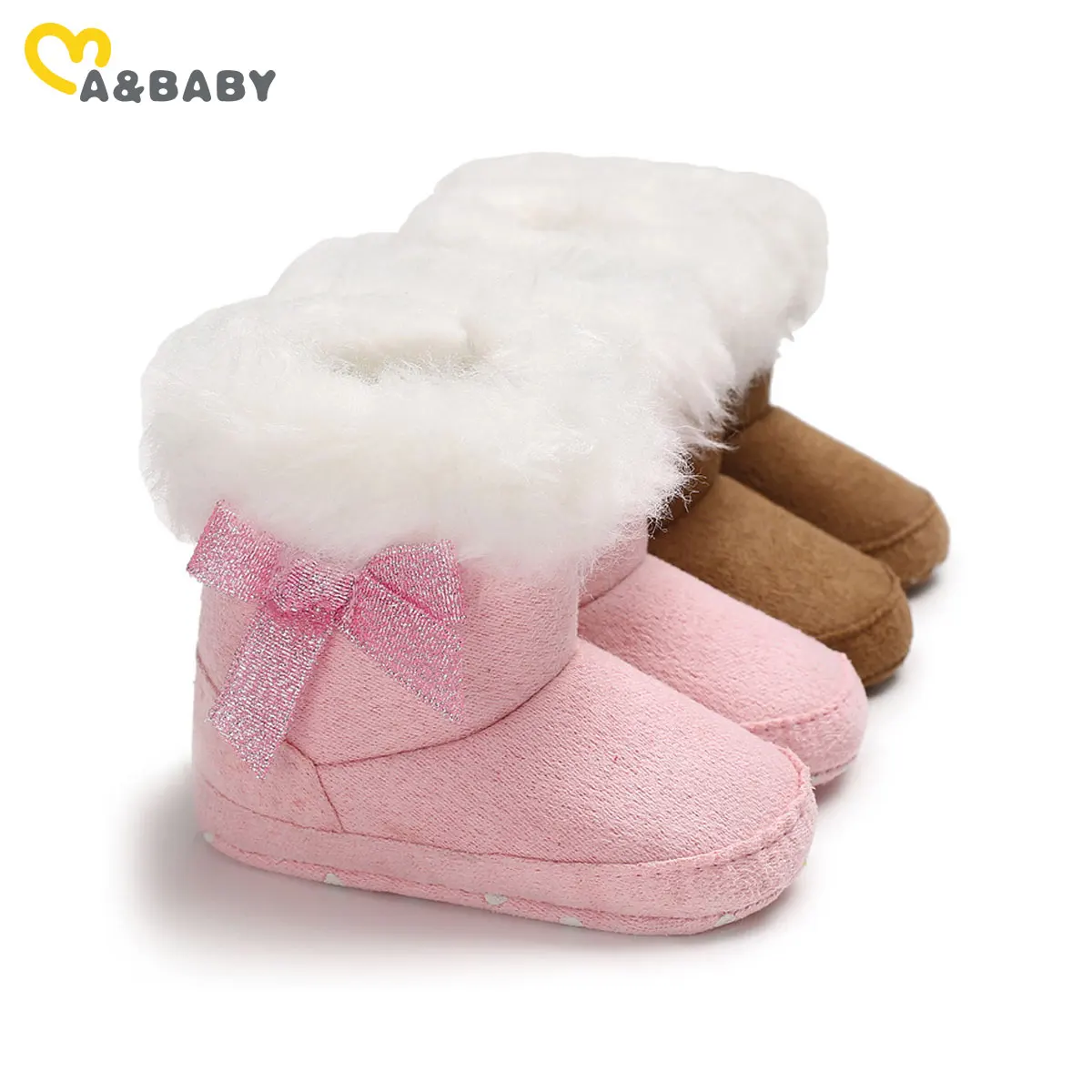 Ma &amp Baby/теплые ботинки для новорожденных девочек 0-12 месяцев плюшевые ботильоны с