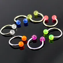 7 шт./компл. Mix Цвет губ язык кольцо панк планка одинарная кольца, пирсинг тела, украшения для Для женщин пирсинг кольца в виде губ