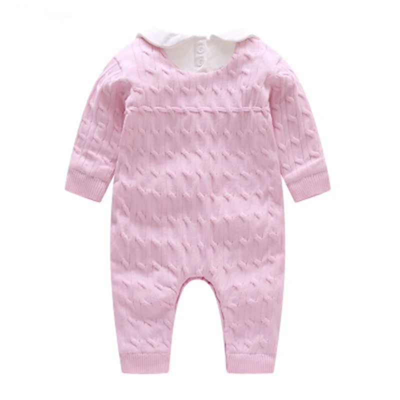 pink Зимняя одежда для малышей; хлопковое пальто для мальчиков; теплая одежда для девочек; детские комбинезоны; сплошной цветной лацкан; комплект одежды Bebe - Цвет: pink