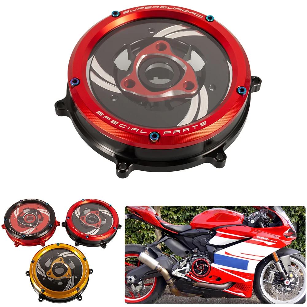 CNC алюминиевая Прозрачная крышка Сцепления Мотоцикла Набор для 959/1199/1299 Panigale 2012