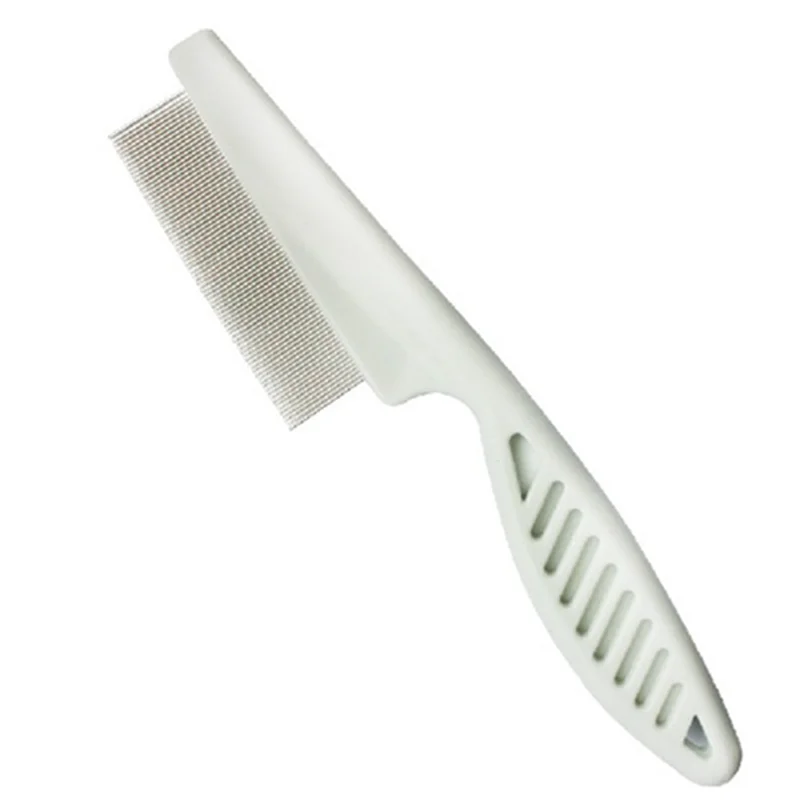 NEW Sale Plastic White Tooth Comb Pet Dog Cat Grooming Cleaning Remove  Kf 