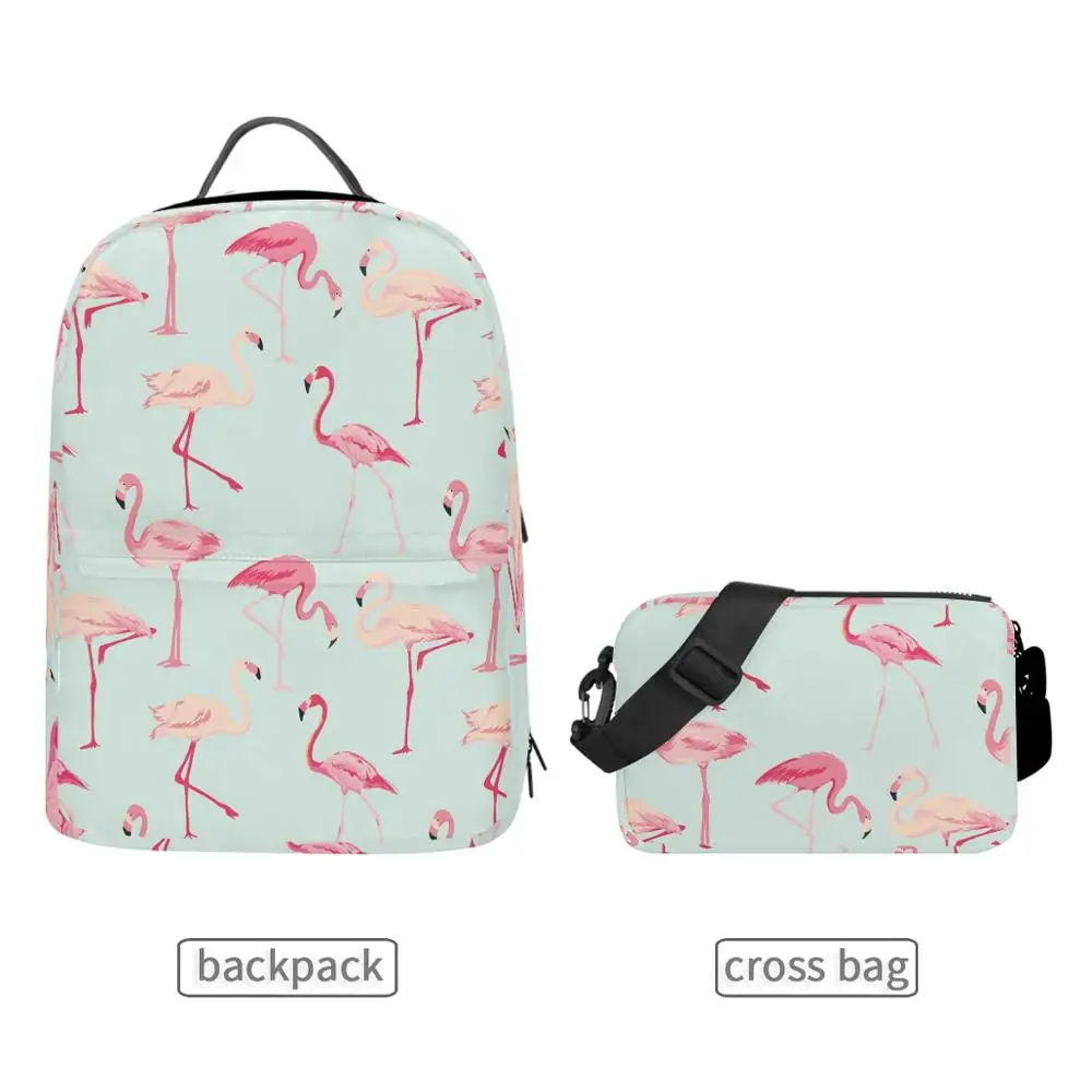 ALAZA школьная сумка Для женщин 2-в-1 мульти-функциональный рюкзак для девочек Фламинго печати Съемная рюкзаки студ сумка
