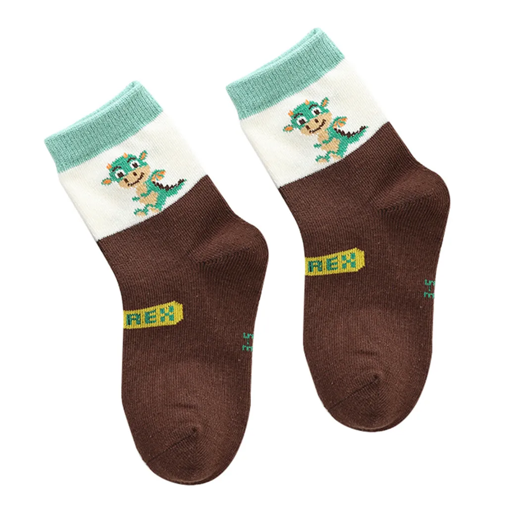 Детские носки для мальчиков, 5 пар хлопковые детские носки без пятки средней длины дышащие теплые носки до щиколотки жаккардовые носки