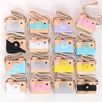 

2019 Cute Nordic Hanging Wooden Camera Toys Kids Toys Gift child Room Decoration Furnishing Articles Christmas Gift Wooden Toy