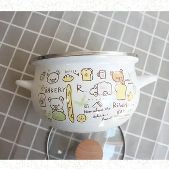 

Soup Pot Enamel Pot 16cm Small Soup Pot 1.5L Thick Small Hot Pot Instant Noodle Pot Cookware Set Ollas De Cocina Kitchen Pot