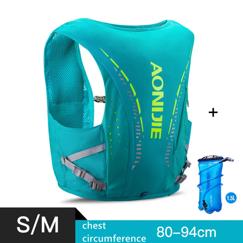SM Mint Green 1.5L Aonijie открытый рюкзак 8L гидратационный жилет Сверхлегкий дышащий Trail сумки для бега для кемпинга пешего туризма с 1.5L сумка для воды C958 - Цвет: SM Mint Green 1.5L