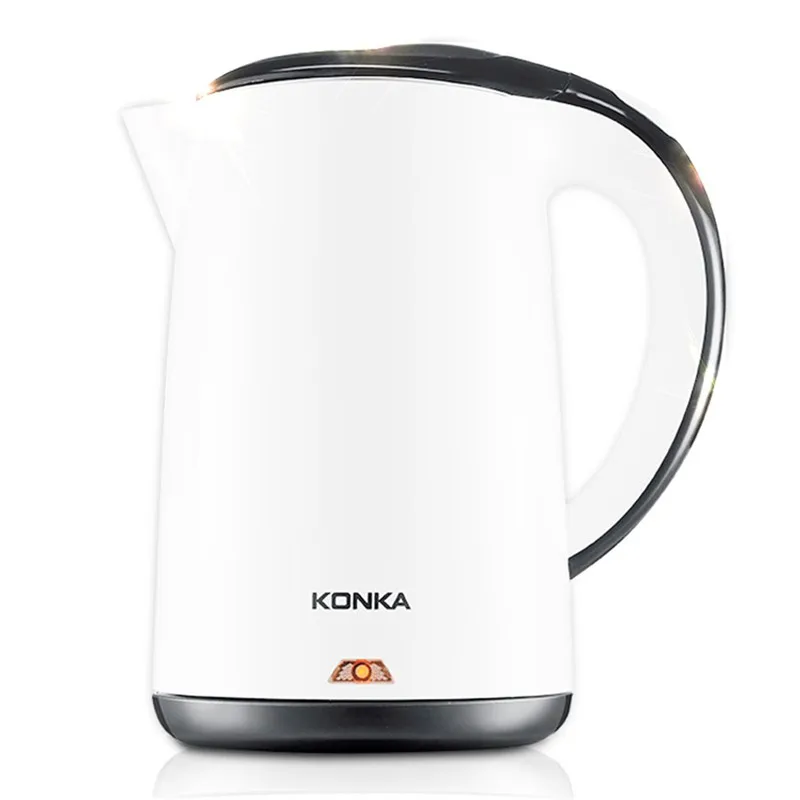 KONKA Stainless Steel Electric Water Kettle High Power Double Layers Scald Proof Kettle Auto-off Quick Electric Boiling Pot