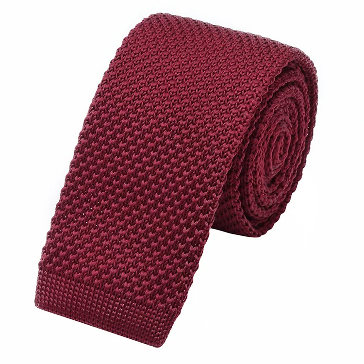 Men Korean-style Casual Knitted Tie 5/5. 7cm Flat Tie Manufacturers Customizable Formal Wear Narrow Version of the Flat Head Tie