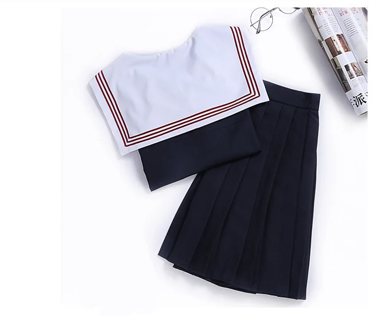 Black School Dresses Jk Uniforms Sailor Suit Anime Japanese School Uniform For Girls High School Students Pleated Skirt With Bow