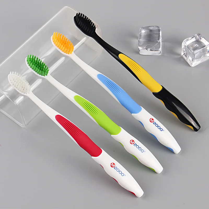 

M2000 Korean-style Adult Ultra-Fine Soft Bristle Silver Ion Cleaning Teeth Protecting Brush Anti-slip Handle 4 Installed Manufac