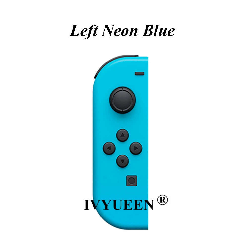 Left Neon Blue IVYUEEN, зеленый, фиолетовый цвет, сменный чехол-накладка для модели NS JoyCon, чехол для контроллера NX Joy Con - Цвет: Left Neon Blue