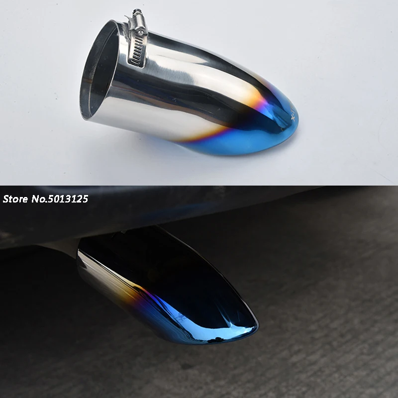 

Exhaust Muffler Tip Stainless Steel Pipe Chrome Trim Car Rear Tail Throat matte Trim For Nissan X-Trail X trail T32 2018 2019