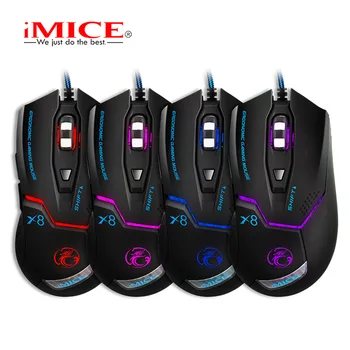 

Hot!!! IMICE X8 LED Optical 6D USB Wired game Gaming Mouse 3200DPI Gamer Mice For PC computer Laptop perfect