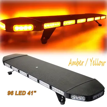 

96 LED Light Bar Work Lights Emergency Recovery Beacon Wrecker Flashing Strobe Light Bar For Truck Car Amber 12V/24V